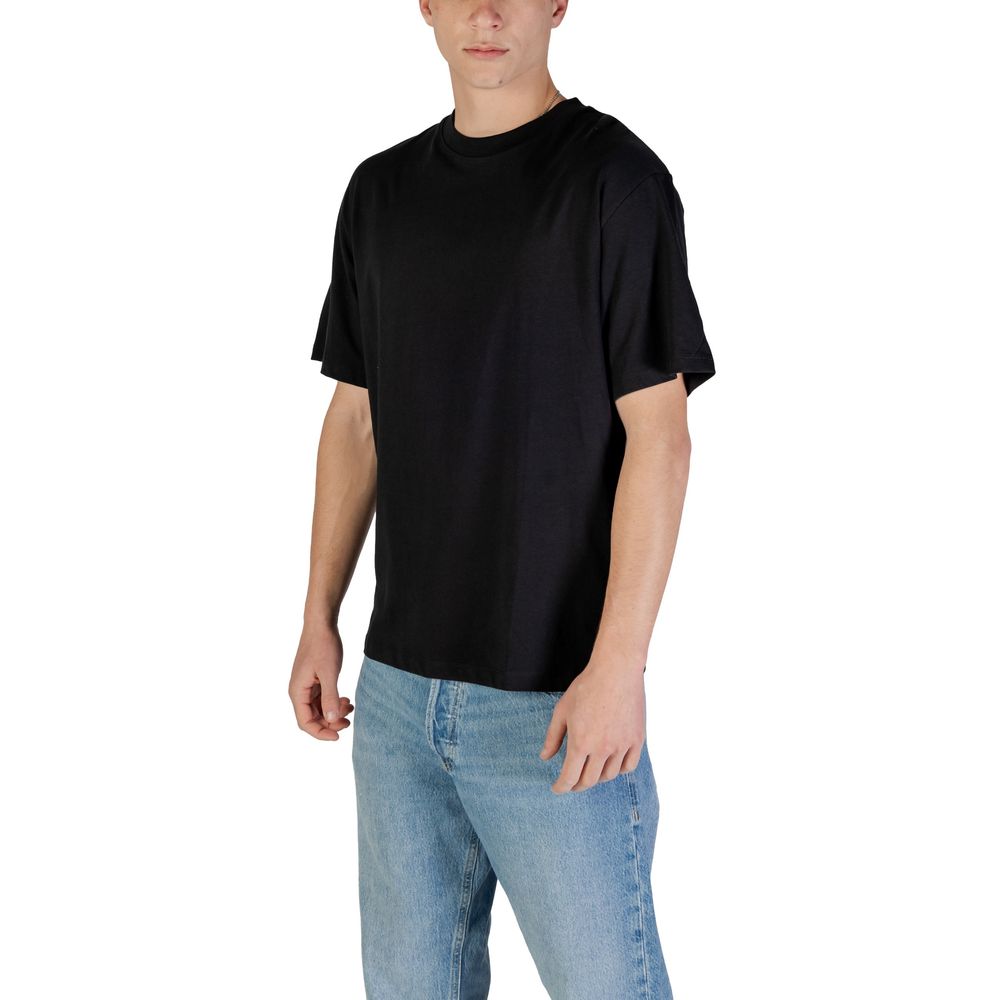 Jack Jones Black Cotton T-Shirt