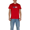 Tommy Hilfiger Jeans Red Cotton Rigenerato T-Shirt