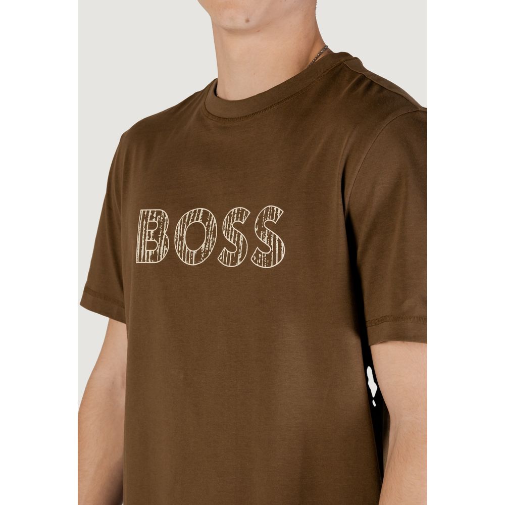 Hugo Boss Green Cotton T-Shirt