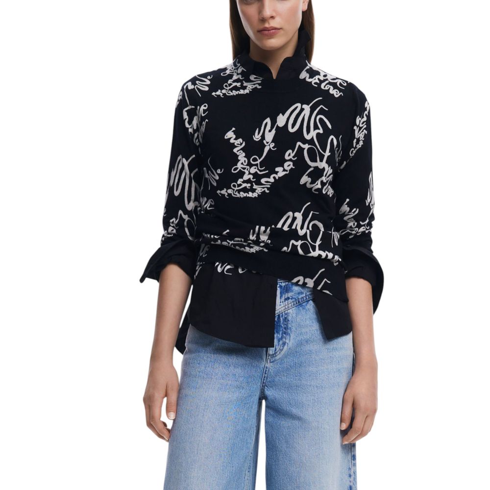 Desigual Black Viscose Tops & T-Shirt