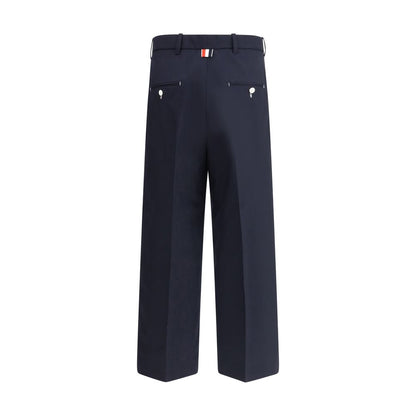 Thom Browne Hvide syninger i uldbukser