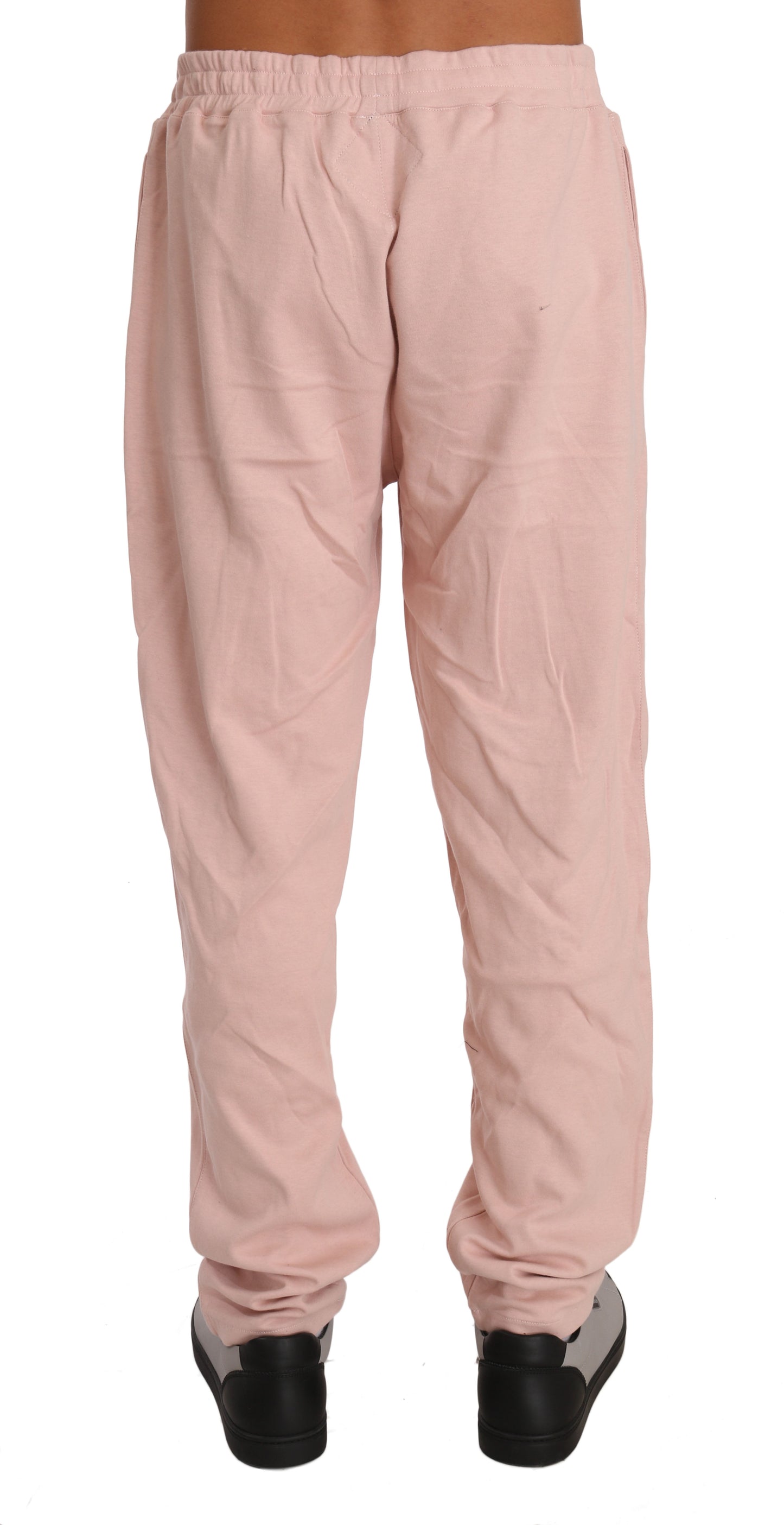 Billionær italiensk couture Elegant pink bomuld sweatsuit luksus komfort