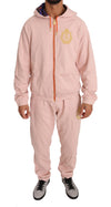 Billionær italiensk couture Elegant pink bomuld sweatsuit luksus komfort