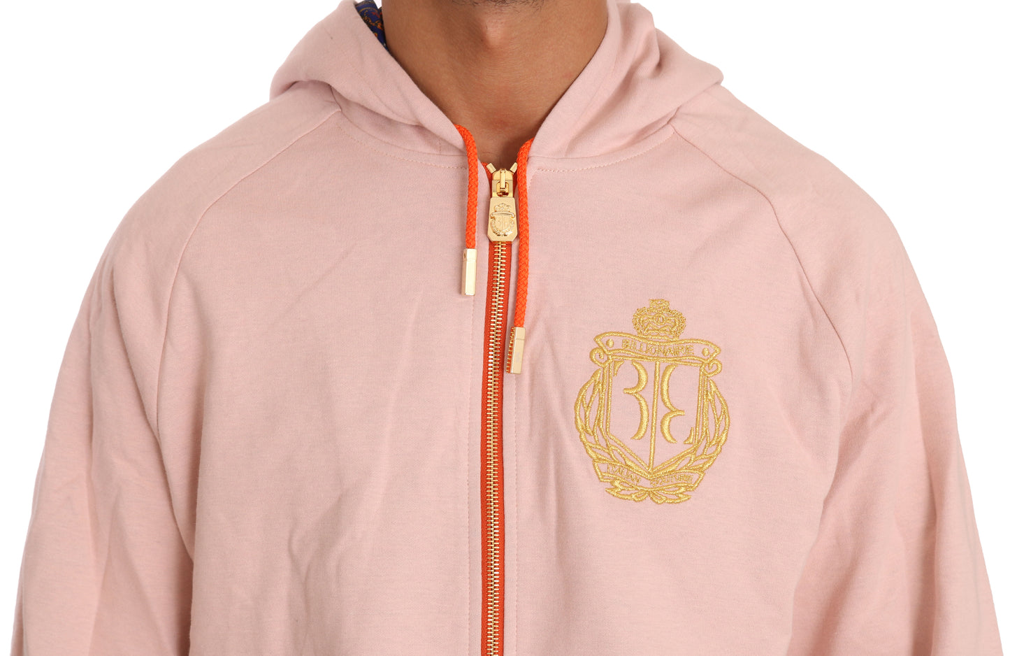 Billionær italiensk couture Elegant pink bomuld sweatsuit luksus komfort