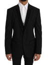 Dolce & Gabbana Elegant Black Slim Fit Martini Blazer-jakke