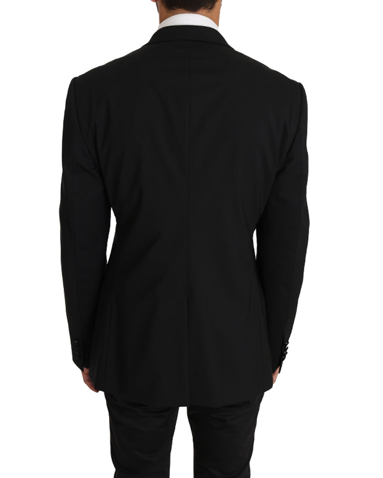 Dolce &amp; Gabbana Elegant Black Slim Fit Martini Blazer-jakke