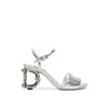 Dolce & Gabbana sølv læder sandal