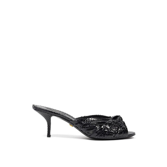 Dolce &amp; Gabbana sort læder Di Pitone sandal