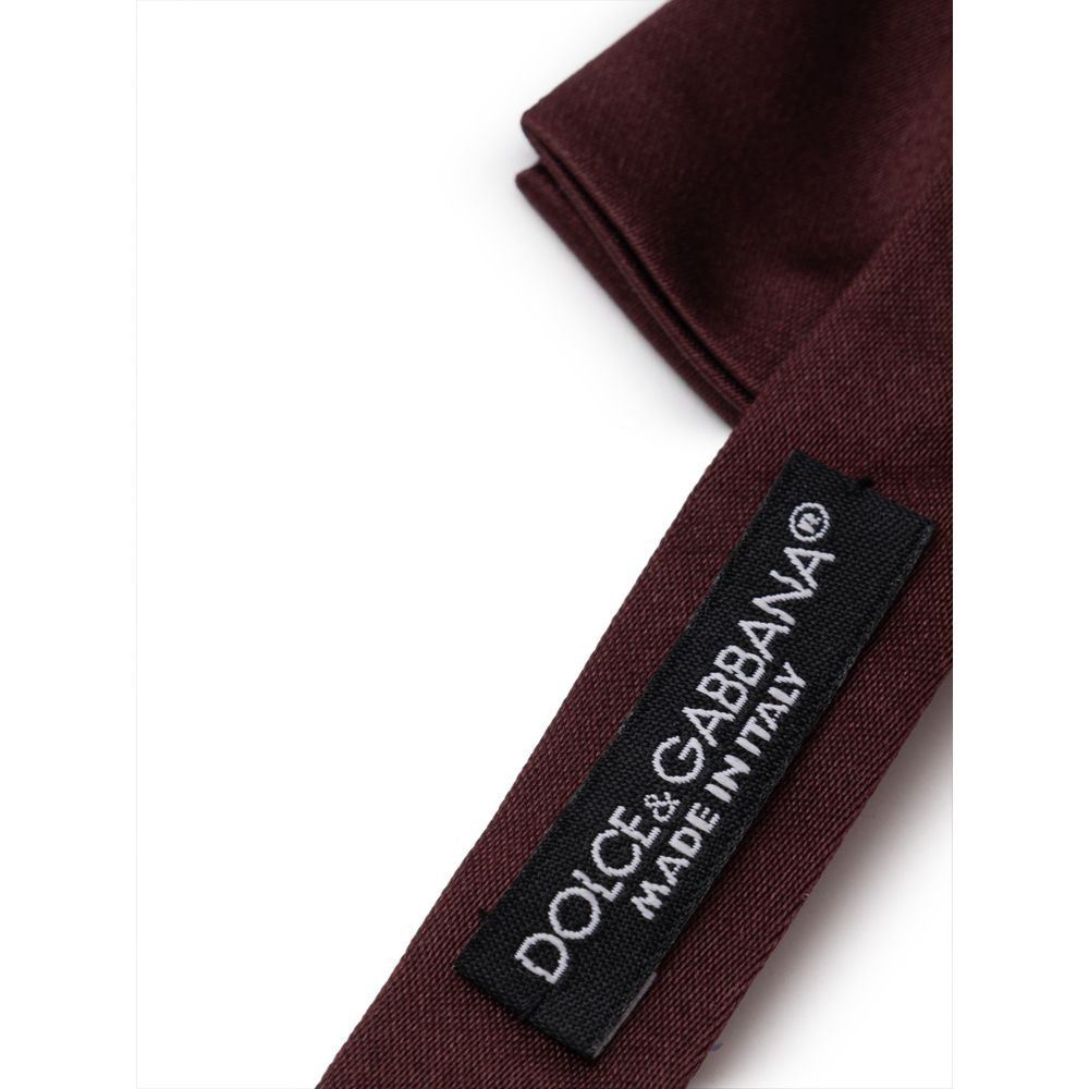 Dolce &amp; Gabbana Burgundy Silkeslips &amp; Bowty