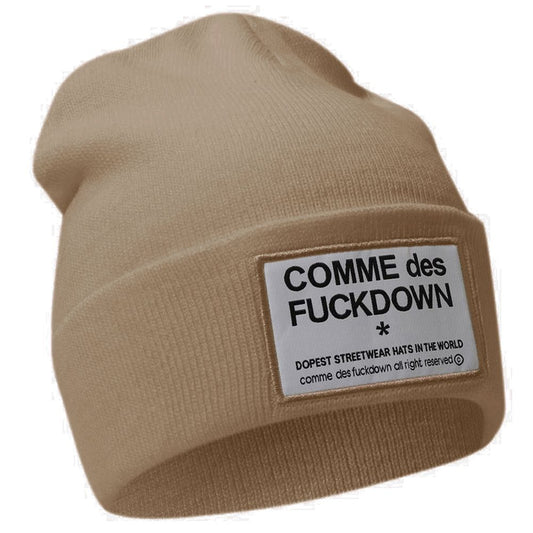 Comme Des Fuckdown brune akrylhatte og kasket