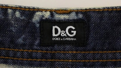 Dolce &amp; Gabbana Blå D&amp;G Bomuldsvaskede Jeans Denimshorts