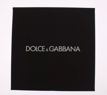 Dolce &amp; Gabbana Sølvbrun Raffia Læderlås Finder Chain Nøglering