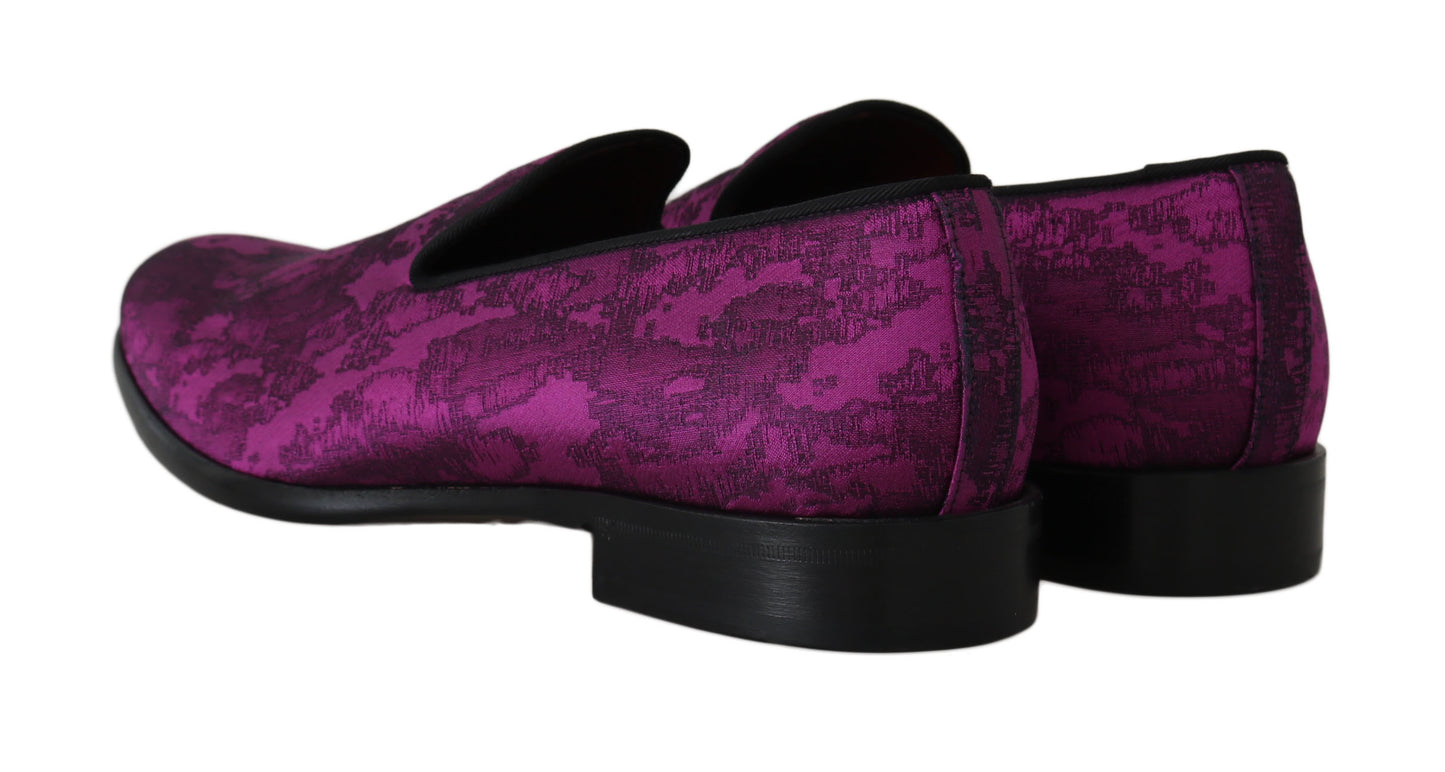 Dolce &amp; Gabbana Elegant Silke-Wool Blend Loafers i lilla