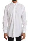 Dolce & Gabbana Elegant Slim Fit Dress Shirt i Pure White