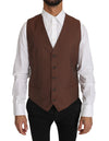 Dolce & Gabbana Slank bronze & grå formel vest Slim Fit