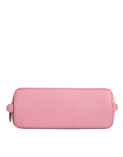 Dolce &amp; Gabbana pink læderpung med DG-logo og lynlås rundt om