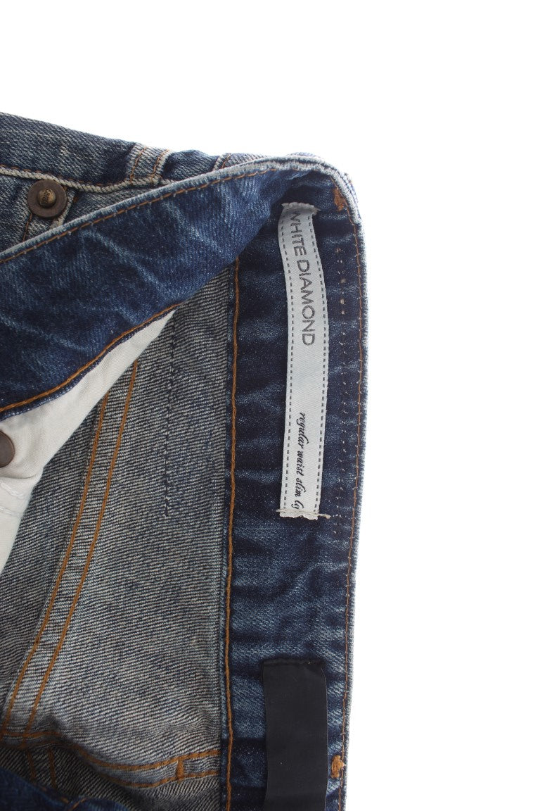 Cavalli Elegant Flare Fit blå denim jeans