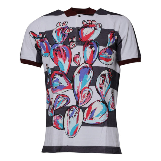 Dolce &amp; Gabbana flerfarvet polo-T-shirt med grafisk krave