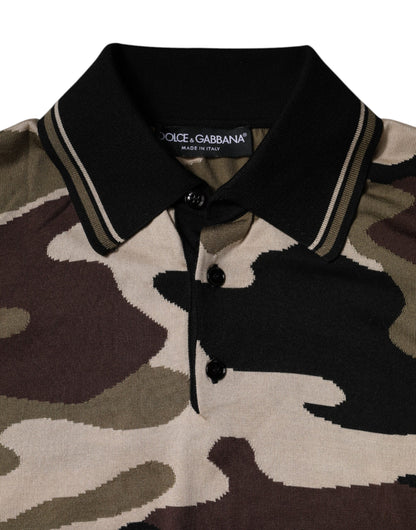 Multicolor camouflage-krave polo-t-shirt