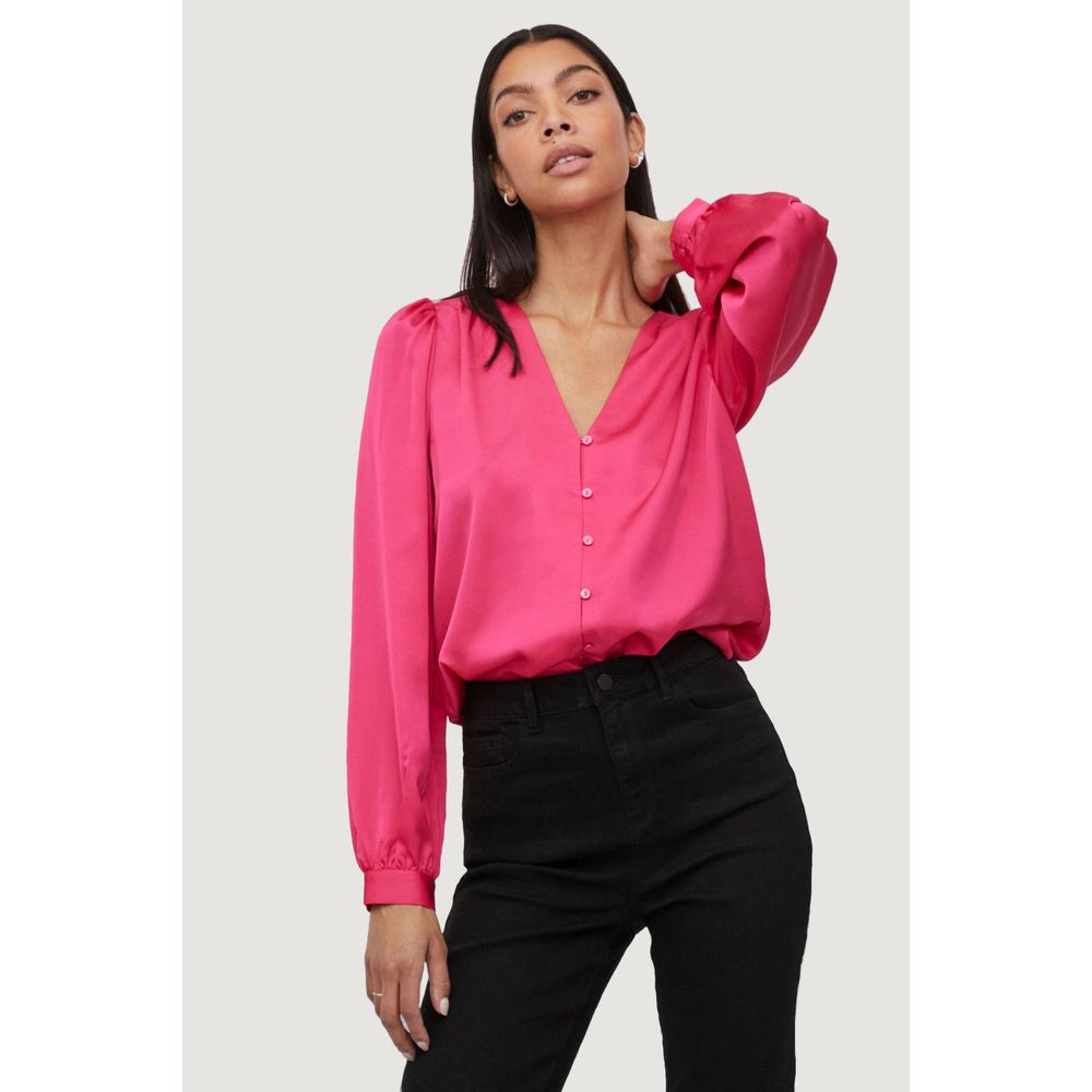 Vila Clothes Pink Polyester Shirt