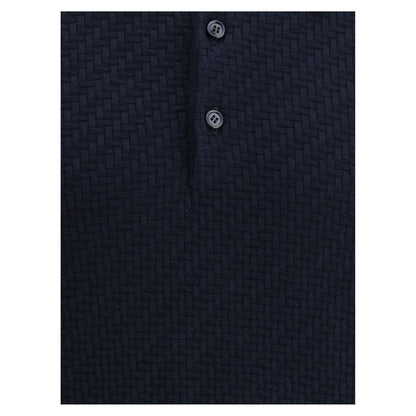 Brioni poloshirt med vævet mønster