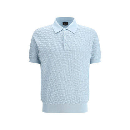 Brioni poloshirt med vævet mønster