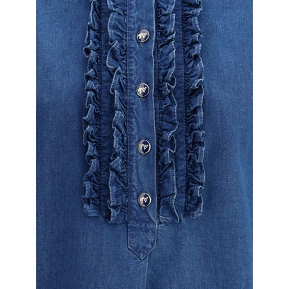 Valentino Ruffle denim Shirts