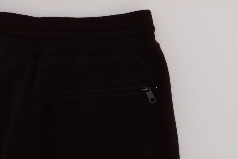 Pantaloni sport de antrenament pentru sala de sport din cașmir violet Dolce &amp; Gabbana