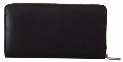 Portofel clutch continental Dolce &amp; Gabbana din piele exotică maro cu fermoar