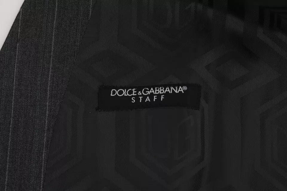 Vestă Gilet cu lână elastică gri Dolce &amp; Gabbana