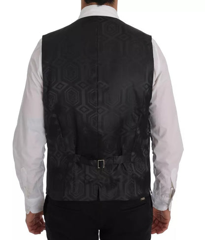 Vestă Gilet cu lână elastică gri Dolce &amp; Gabbana