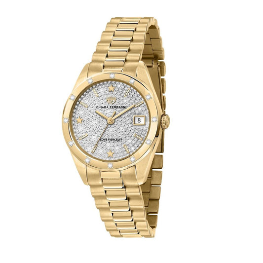 Chiara Ferragni Gold Stainless Steel Watch