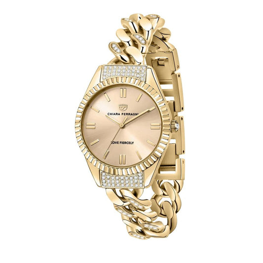 Chiara Ferragni Gold Stainless Steel Watch