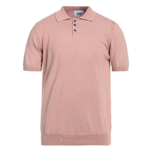 Alpha Studio lyserød bomuldspoloshirt