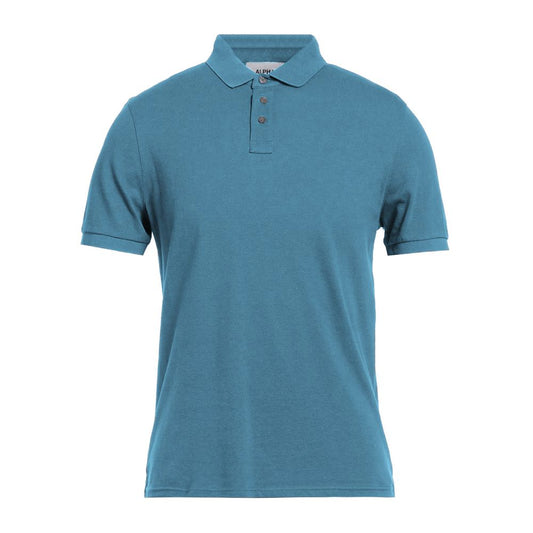 Alpha Studio Lyseblå bomuldspoloshirt