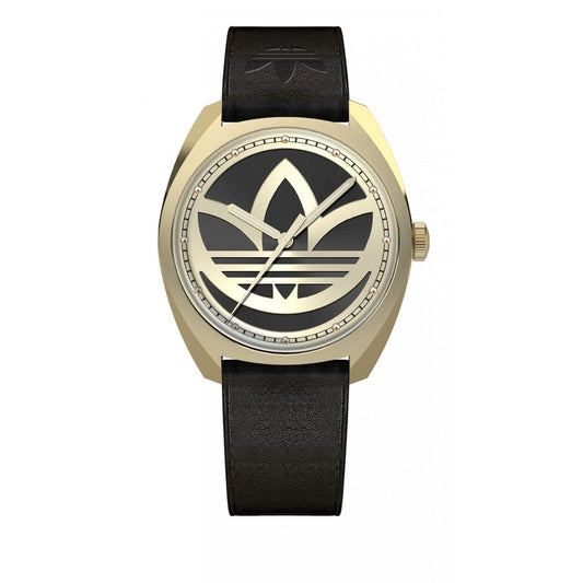 Adidas Black Leather Watch