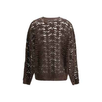 Brunello Cucinelli Perforeret sweater med pailletter