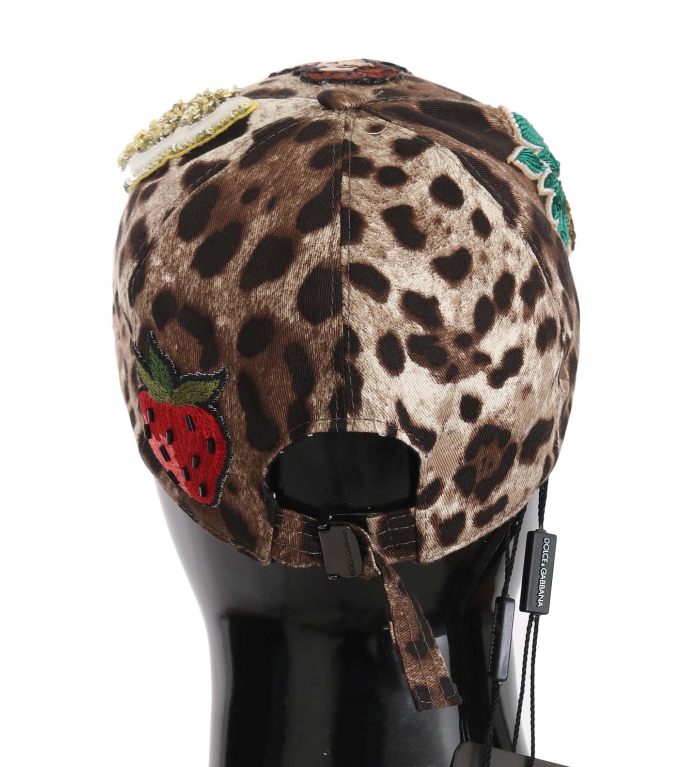 Dolce &amp; Gabbana Elegant Leopard-baseballkasket med pailletter