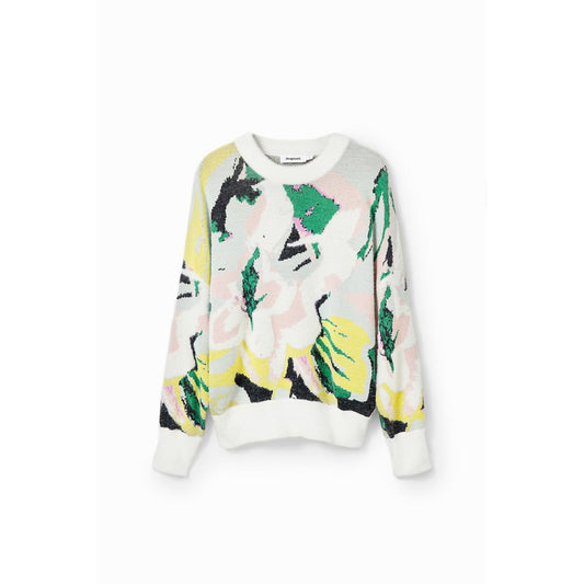 Desigual Cremefarvet Polyamid Sweater
