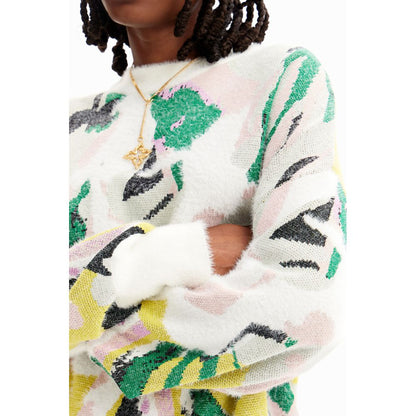 Desigual Cremefarvet Polyamid Sweater