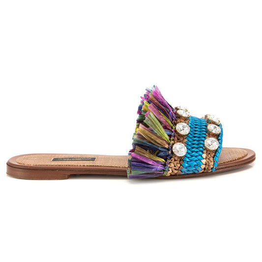 Dolce &amp; Gabbana Flerfarvet Lammeskinds Sandal til Kvinder