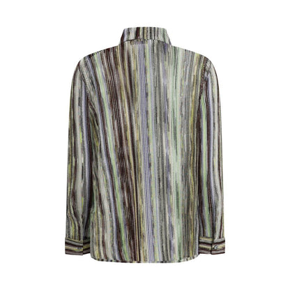 Missoni-skjorte med ikonisk flerfarvet mønster