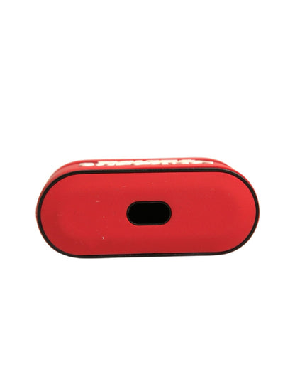 Dolce &amp; Gabbana Rød PVC Præget Logo Plaque Holder til Airpods