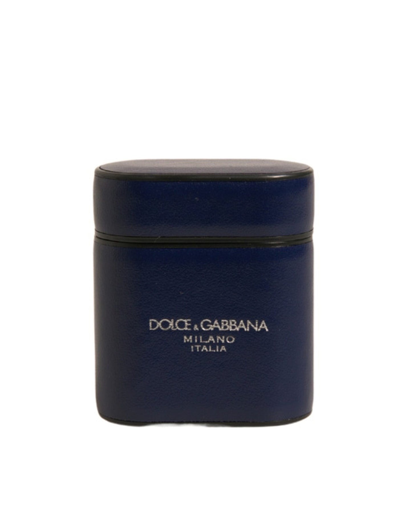 Dolce &amp; Gabbana Blå Læder Flip Holder Airpods Etui