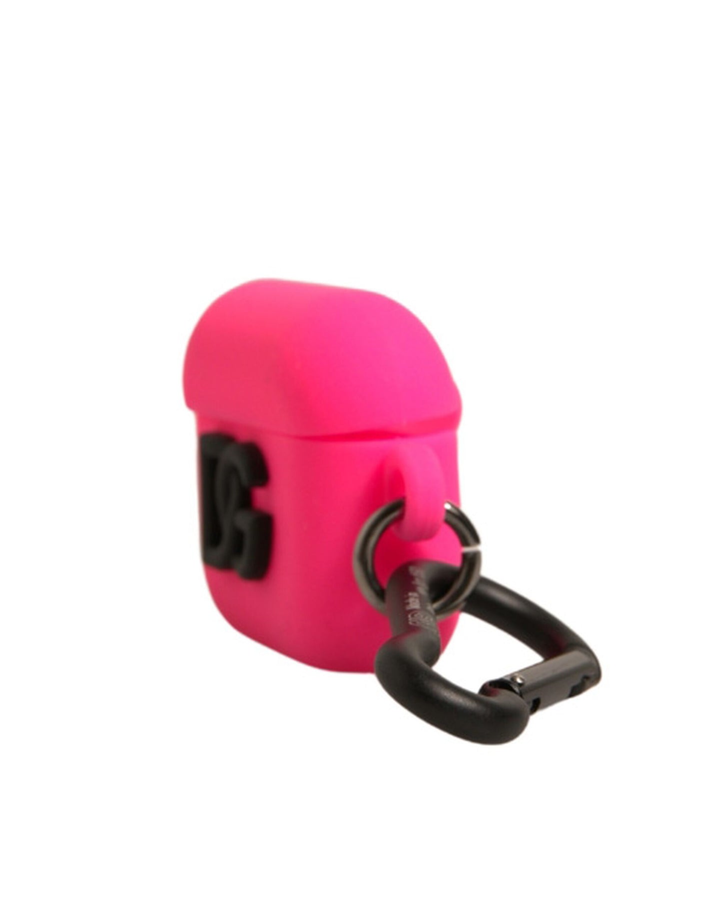 Dolce &amp; Gabbana Pink Silikone Gummi Logo Præget Airpods Etui