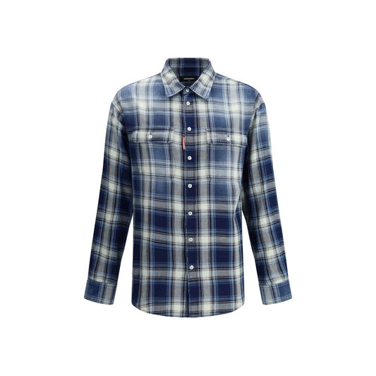 Dsquared² bomuldsternet skjorte