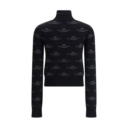 Balenciaga cardigan med heldækkende logo