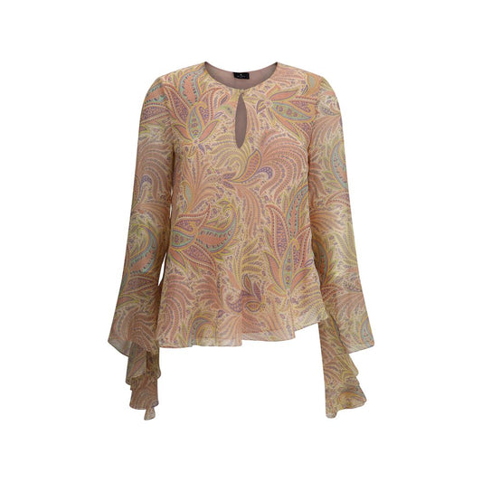 Etro bluse med paisley-print i silke