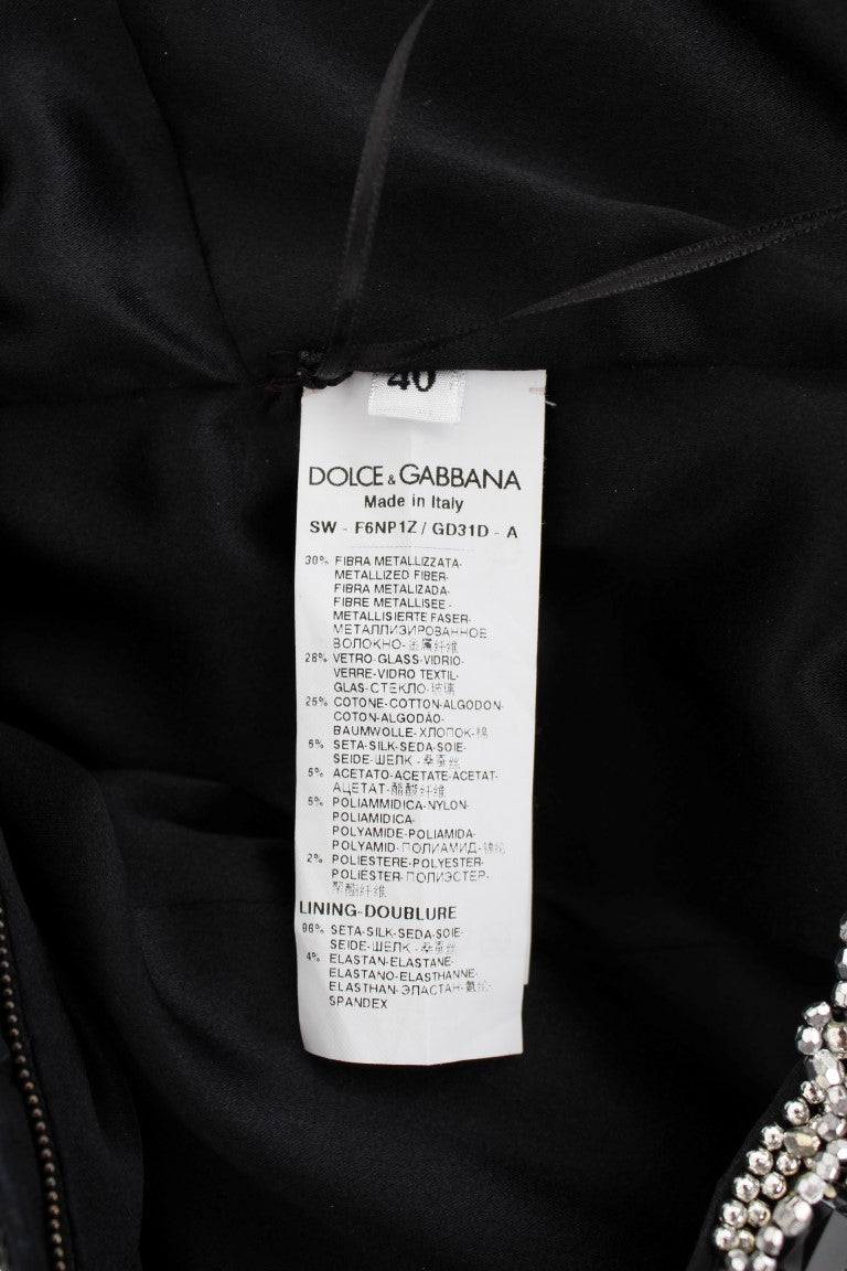 Dolce &amp; Gabbana Sølvkrystal udsmykket Shift Dress Masterpiece