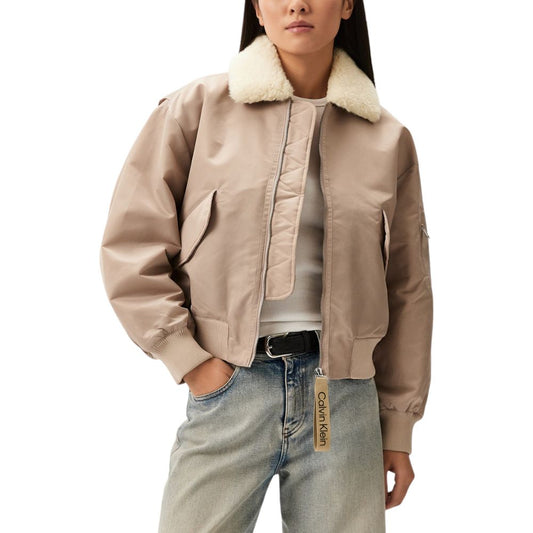 Calvin Klein Jeans Beige Polyesterjakker &amp; Frakke